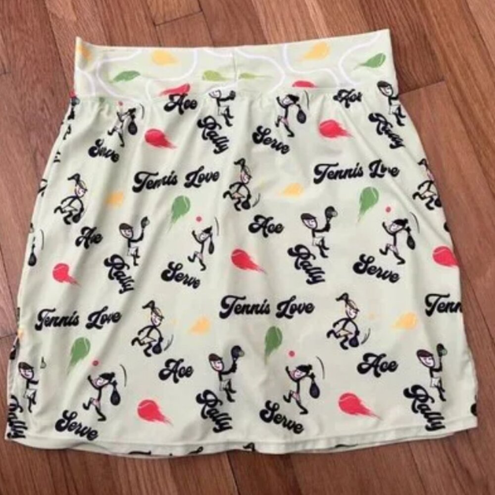 Skort Obsession Tennis Print Skort NWT Sz XL
